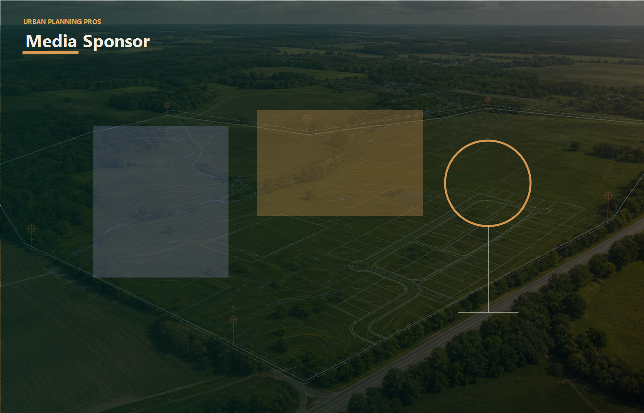 land education media sponsor header image for Urban Planning Pros showing Media sponsorship image with education and broadcast planning overlays